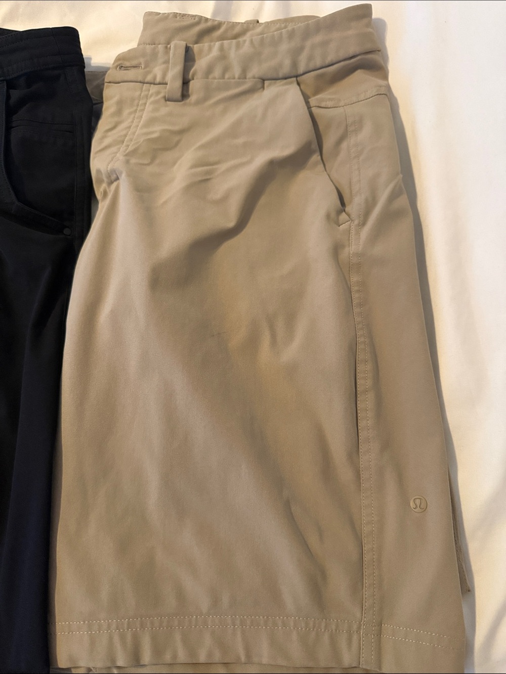 lululemon athletica Men's Khaki and black Performance Chino shorts -